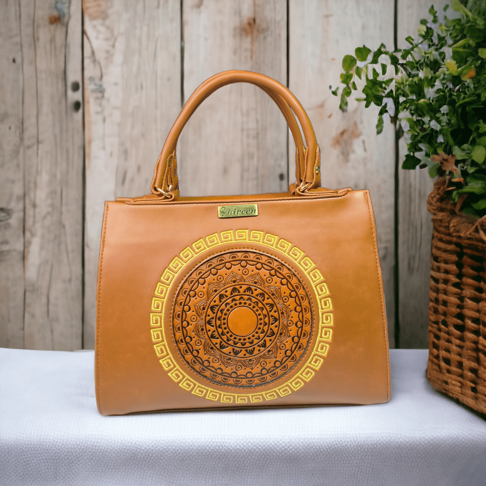 Buy TASNIM FASHION Fancy PU-Leather Ladies purse ,Handbag with embossed  designs on front with golden chrome elevation. Wine Online at Best Prices  in India - JioMart.