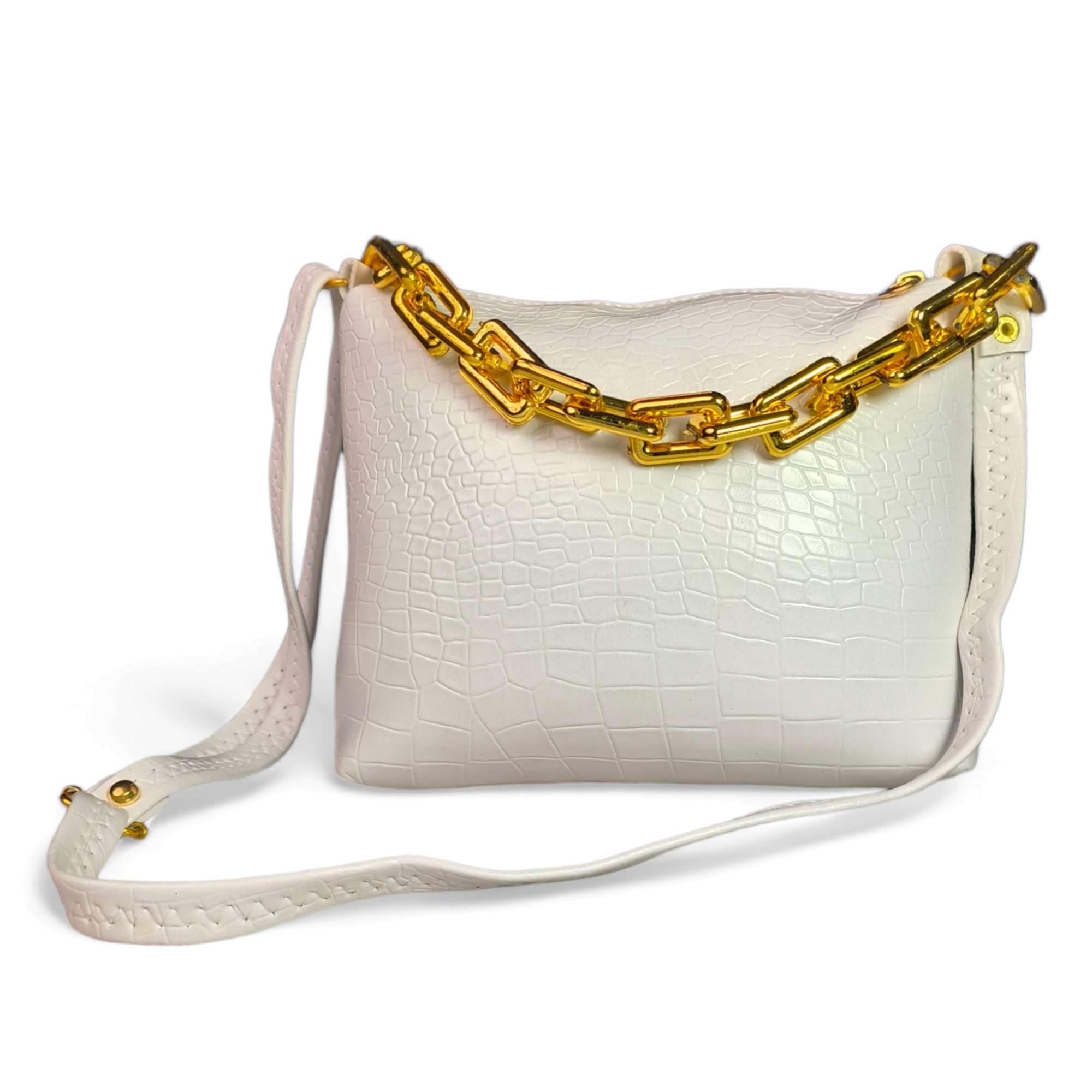 Amazon.com: Crossbody Shoulder Bag for Women Luxurious Snake Print Leather Chain  Tote Evening Square Handbag Satchel Purse White : Clothing, Shoes & Jewelry