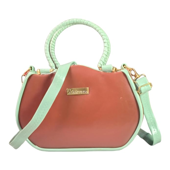 unique fancy handbag for women purse brown color