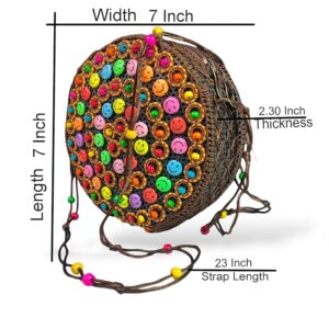 Shireen Coconut bead sling bag rounded smily size