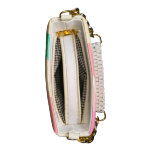 shireen handbag multicolor chunky chain open zippers