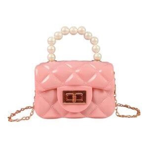 Shireen mini jelly handbag silicone sling bag Pink Color