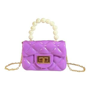 Shireen mini jelly handbag silicone sling bag Purple Color