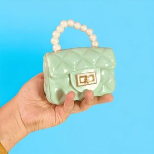 Shireen mini jelly handbag silicone sling bag Green Color
