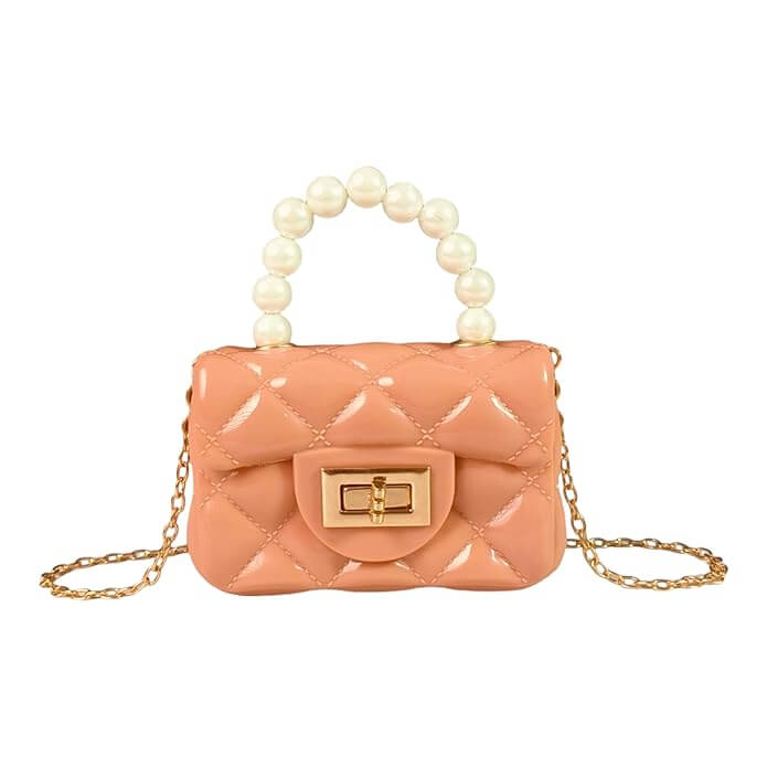 Shireen mini jelly handbag silicone sling bag Peach Color