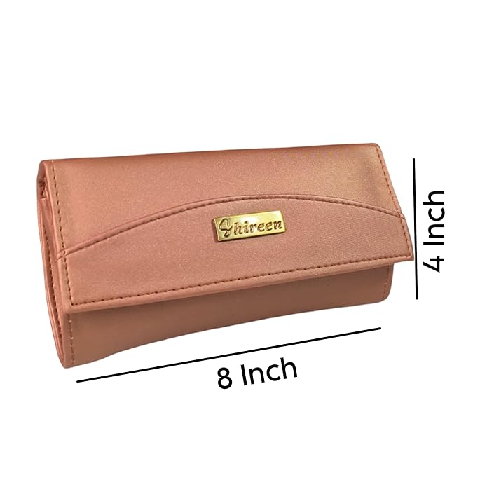 Porfeet Women Quilted Crown Clutch Long Purse Faux Leather Wallet Card  Holder Handbag,Pink - Walmart.com
